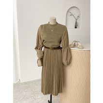 허니제이 / 셀느 벨트set 스웨이드 플리츠 원피스(2color)