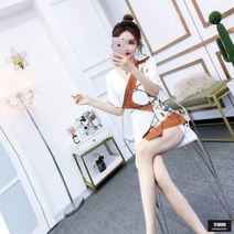 가바바 여성 투피스 여성스러운 스카프 스타일의 자켓 포인트 정장 투피스 G50732