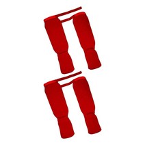 2 쌍 여성 신 Instep 경비원 훈련 다리 패드 캐주얼 천 복싱 MMA 빨, 폴리에스테르, 레드 M과 S