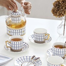영국풍 골드라인 티팟 티포트 주전자 (2style), 1.도자기 티팟 750ml