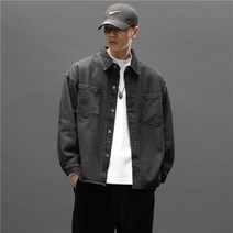 오버클래쓰 남성 데님셔츠 청남방 긴팔 루즈핏 빅사이즈