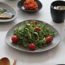 도자기 조약돌 찬기 17.3cm 반찬접시 앞접시 예쁜접시 무광접시 신혼그릇 3color, 화이트