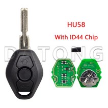 스마트키 Datong World 자동차 원격 키 BMW EWS 시스템 1 3 5 7 시리즈 315/433 Mhz ID44 PCF7935 칩 자동 스마트 제어, [02] 433 Mhz, [03] ID44 HU92