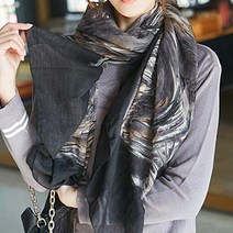 롱 주름 광폭 비스코스 코퀄리티 그레이스 스카프