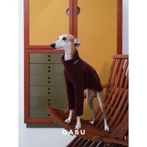 GASU 이탈리안그레이하운드 아이쥐 옷 해외전문가제작, 17kg, 레드 울