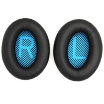 Bose QC2 QC15 AE2 QC25 헤드셋 용 이어 패드 교체 1 쌍 가죽 폼 쿠션 검정 흰색 회색 카키색 커피 인쇄, [05] Black