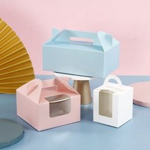 머핀 포장 박스 일회용 컵 케이크 케익 쿠키 상자 케이스 빵 에그타르트 마카롱 스콘 선물, 화이트2구 + 10개