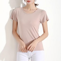 노브라 베이직반팔 여름 반팔홈웨어 여성쿨티셔츠