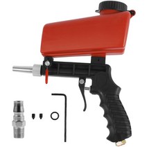 조정 가능한 샌드 블라스팅 건 90psi 휴대용 블래스터 기계 중력 소형 공압, 01 Reddish black