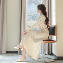 DRO025 셔링 랩 플리츠 롱 원피스