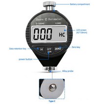 경도 측정기 경도계 금속 스틸 합금 구리 테스터 HA HD HC 디지털 쇼어 경도계 타이어 플라스틱 고무 테스, 빨간, 02 빨간