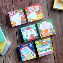 러블리 곰돌이 떡 메모지 8x8cm - 귀여운 떡메 캐릭터 메모지 16종, 5. 피크닉