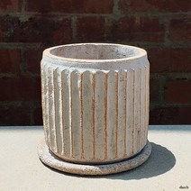 식물시간 co stripe pot orange 줄무늬 원형 화분 2 size