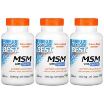 닥터스베스트 옵틱 MSM 엠에스엠 식이유황 1500mg 120정 메틸설포닐메테인 3개 세트