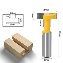 1PC 1/2 "12.7MM 12MM 생크 밀링 커터 나무 조각 T-슬롯 핸들 라우터 비트 텅스텐 카바이드 슬롯 스트, [02] 02