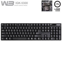W3 스탠다드 멤브레인 키보드 IGK-5300_키스킨/FULL SIZE/방수기능/USB