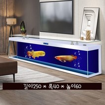대형수족관 어항 tv장식장 자동여과장치 특대형 일체형 업소용 물멍, 화이트