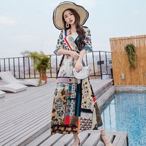 C.ONLIE SHOP여자 보헤미안 롱 원피스 A 라인 비치 드레스 HMA422 원피스 하객룩 하객원피스