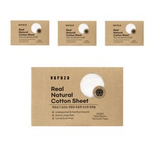 바루쟈 리얼 내추럴 코튼 시트 홀타입 200매, 4박스