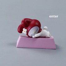 기계식 키보드 커스텀 키캡 포인트 새로운 Sanrio 기계식 3D 키캡 게임 키보드 액세서리 쿠로미 멜로디 만, 한개옵션2, 06 color F, 한개옵션1