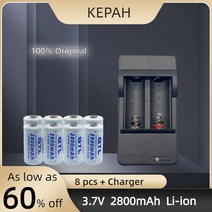 축전지 연축전지 납축 리튬 이온 충전식 배터리 및 16340 충전기 CR123A 2800mAh 3.7V 2/20, [03] BA 2800 CAR 8, 3.BA 2800 CAR 8
