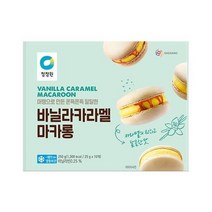 청정원 홈카페 청정원 바닐라카라멜 마카롱 250g (25g 10) 어린이 회사 탕비실 간식 여행 토스트 야식 술안주, 15개