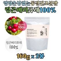 스웨덴산 링곤베리 퓨레 100% 동결건조분말 160g 월귤나무 열매 빨간금 가루 파우더 레스베라트롤 영양 손상 없고 섭취 편한 동결건조 분말 효능, 2개