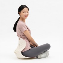 리브맘 접이식 자바체어 + 전용가방 세트, 아이보리 + 레드