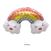 풍선 크리스마스 대형 파티 산타 4D 구름 레인보우 호일 풍선 생일 파티 장식 어린이 장난감 에어 글로브, 10 J_01 1PCS