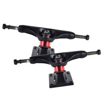 롤러 인라인스케이트 부품 알루미늄 합금 롱보드 스케이트보드 트럭 5 인치 충격 저항, 02 Black