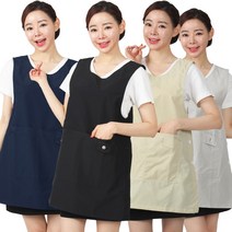 원피스형 앞치마 시장 단체 간병 요양보호사 WAE215, WAE215 검정L