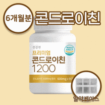 프리미엄 콘드로이친 1200 HACCP 식약처 인증 상어연골 저분자 ZS 효능 상어연골 천연비타민 콘드로이틴, 건강앤 프리미엄 콘드로이친 1200 2통 + 알약케이스