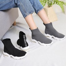 스니커즈 삭스 운동화 쿠션 에어 스판 니트 키높이 여성 4CM (BCAL-1)