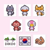 바이오로드 보석십자수 스티커 꾸미기 8종, 펭귄