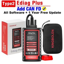 오텔진단기 자동차스캐너 THINKCAR-Thinkdiag 2 전체 시스템 진단 도구 소프트웨어 없음 OBD2 CANFD 프로토콜 15 재설정 액티브 테스트 ECU 코딩, 02 Ediag Plus CAN FD