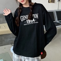 [봄신상/오버핏] 남여공용 FW 2023년 오버핏 프린팅 긴팔티셔츠 박스티 빅사이즈 루즈핏 긴팔티셔츠 LT-09
