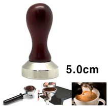 카페 커피숍 커피용품 우드 스테인레스 템퍼 5cm 커피전문점 카페용품
