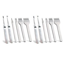 레이싱 스티칭 치즐 DIY 공예 키트 4/6 프롱 툴세트, T01-실버