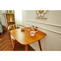 유노이아 티 테이블 높은테이블 카페테이블, 피크(월넛) (원목다리 : 700mm)