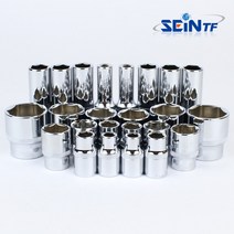 세인티에프 고강도 복스알 1/2 3/8인치 (일반 롱) 숏 소켓 비트 육각 아답터, 1/2인치 롱 22mm