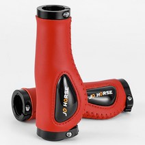 XIHAMA 자전거 핸들 그립 PU 진동감소 MTB 손잡이, 레드