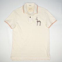 636.헤지스 솔리드자수 슬림핏 반팔카라티/정품/남성