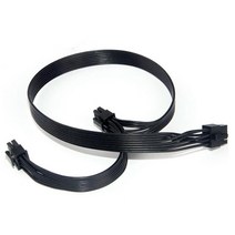 PCIe 8 Pin Male to Dual 2X (6 + 2) 전원 어댑터 케이블 시즌 공급 장치 용 25 인치 9 (63cm 23cm), 01 black