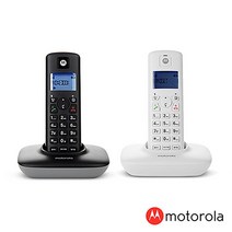 [모토로라] 무선 전화기 T401A 블랙/화이트, 색상:블랙