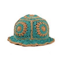 서핑햇 대두 버킷햇 탐험 벙거지 모자 남자 여성 버킷 햇 중공 꽃 니트 어부 수제 크로 셰 뜨개질 분지 봄 여름 썬 스크린 태양