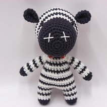 코바늘하나면돼 diy패키지 한손인형시리즈18 얼룩말 손뜨개인형 뜨개질 DIY 패키지