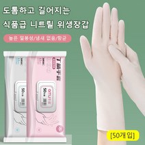 일회용 아크릴 위생장갑 라텍스실리콘장갑 크린장갑 일회용 장갑 라텍스장갑 높은 밀봉성/냄새 없음/항균, 12인치 핑크 [50개입]*5, S
