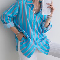 [나크21] (44~77) 스트라이프 롱 셔츠 NK21-T-59