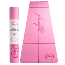 제이힐 프리미엄 천연고무 PU 요가매트, 러블리 핑크