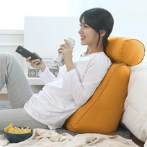 수니홈 기대미 플러스 침대 쇼파 삼각 등받이 쿠션, 옐로우